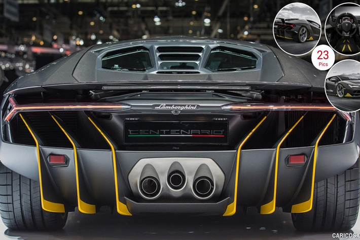 Hãng Duke Dynamics đã lấy ý tưởng phần đuôi siêu bò giới hạn Lamborghini Centenario LP770-4 để làm mới ngoại hình cho bản độ đắt đỏ của mình. Vì thế, chiếc xe Lamborghini Aventador LP700-4 độ Duke Dynamics của đại gia Việt có khuếch tán sau cỡ lớn, chia thành 3 phần riêng biệt và trang trí thêm các sọc màu xanh lá cây, trắng và đỏ, tượng trưng cho Quốc kỳ Ý, cũng là quê hương của hãng siêu xe Lamborghini.
