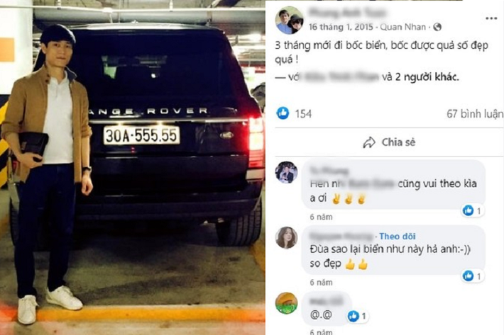 Thực tế, 1 số hình ảnh khác của chiếc xe SUV hạng sang Range Rover được ông chủ của chuỗi cầm đồ lớn nhất Việt Nam chia sẻ lên mạng cho thấy chiếc biển số thực sự của xe là 30A-555.56, đây cũng là siêu biển vì có tứ quý 5.