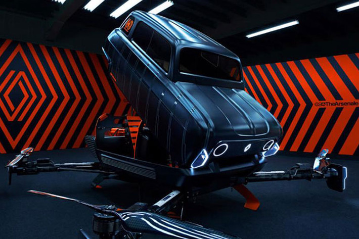 Để kỷ niệm 60 năm ra đời của mẫu xe quang trọng này, Renault đã hợp tác với công ty thiết kế TheArsenale để tạo ra một phiên bản “tương lai hóa” của 4L. Dưới tư duy hướng về tương lai đó, chiếc xe cổ điển giờ đây đã biến thành một phương tiện quadcopter (trực thăng 4 cánh) có tên Air4.