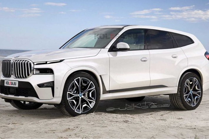 Từ các bức ảnh chụp lén, Kolesa.ru đã tạo ra một bản dựng kỹ thuật số cho BMW X8 2023 mới, theo đó chiếc SUV hàng đầu của BMW sẽ có lưới tản nhiệt lớn hơn trước đáng kể nhưng không ngoại cỡ như trên BMW iX và 4-Series mới.