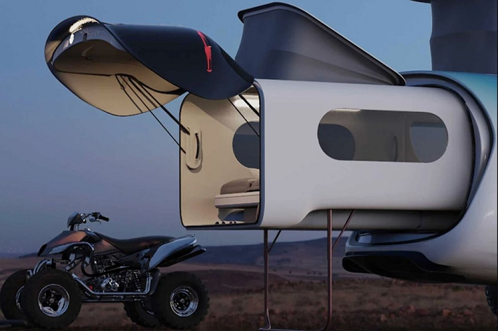 Whale Trailer Cabin là sáng tạo của nhà thiết kế Hu Yong, người đã hình dung nó làm một mẫu xe moóc hoàn hảo dựa trên những xu hướng hiện tại và có thể sẽ có trong tương lai trên thị trường Trung Quốc. Tuy nhiên, trên thực tế, nó có khả năng áp dụng trên toàn thế giới bởi vì nó dường như là câu trả lời cho một vấn đề chung của hầu hết xe RV: làm thế nào để cung cấp nhiều không gian nhất trong một chiếc xe nhỏ nhất có thể. Như bạn có thể tưởng tượng, giải pháp của Hu Yong là một thiết kế mô-đun thông minh.