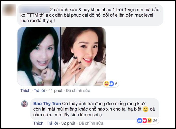 Bảo Thy cũng không nằm ngoài đồn đoán phẫu thuật thẩm mỹ khi những bức hình quá khứ của cô bị "khai quật".