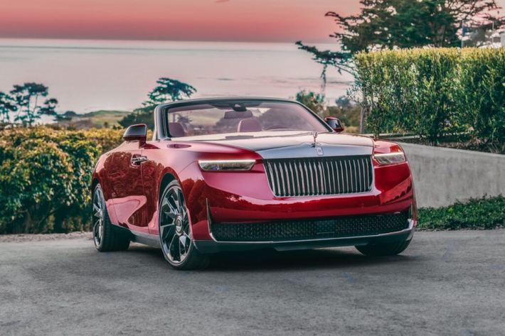 Rolls-Royce La Rose Noire Droptail Mẫu xe siêu sang Rolls-Royce La Rose Noire Droptail được lấy cảm hứng từ vẻ quyến rũ của hoa hồng Black Baccara - một loài hoa mạnh mẽ, mềm mại như nhung, có nguồn gốc từ Pháp.