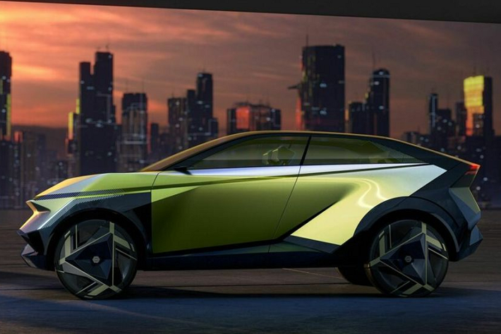 Bên cạnh đó, những đường nét và bề mặt góc cạnh của xe điện Nissan Hyper Urban khiến nhiều người liên tưởng đến các thiết kế xe gần đây của Hyundai. Ở phần đầu xe, Hyper Urban đã được lược bỏ hệ thống đèn pha thông thường mà thay vào đó là một thanh đèn LED kéo dài toàn bộ bề ngang.