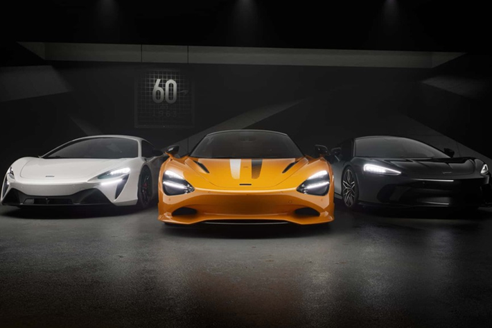 Năm 2023 đánh dấu cột mốc McLaren kỷ niệm 60 năm thành lập và thương hiệu đã tạo nên gói trang trí 60th Anniversary dành cho tất cả những chiếc siêu xe được sản xuất hàng loạt.