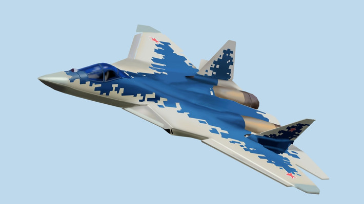 Su-57 được trang bị các công nghệ tàng hình tiên tiến, bao gồm vật liệu hấp thụ radar, nhằm giảm thiểu tín hiệu radar và làm tăng khả năng siêu hành trình, cho phép máy bay đạt tốc độ siêu thanh mà không cần đốt nhiên liệu phụ. Ảnh: Simple Flying.