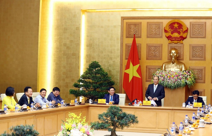 Thủ tướng vui mừng phát biểu.