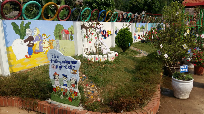 Không gian sáng tạo của trường mầm non miền núi.