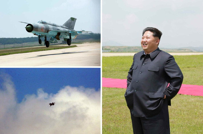 Ông Kim Jong-Un tỏ ra vô cùng mãn nguyện trước khả năng của các nữ phi công.