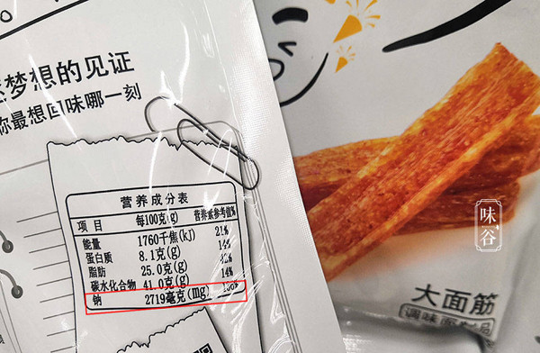 Được biết, nguyên liệu chính của dải cay là bột mì, đậu nành… Để dải cay có màu sắc và hương vị hấp dẫn, người ta thêm nhiều loại phụ gia, hàm lượng natri lên tới hơn 2500mg/100g.