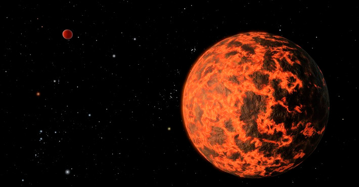 Nó có tên là hành tinh 55 Cancri e, có kích thước gấp đôi Trái đất. Nguồn ảnh: Dailymail.