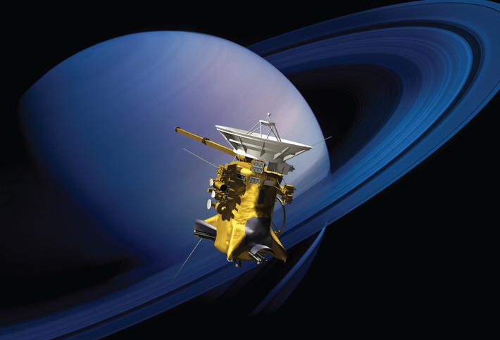 Tàu vũ trụ Cassini đến sao Thổ vào tháng 7/2014. Kể từ đó, nó thực hiện hành trình khám phá sao Thổ và 62 mặt trăng bay xung quanh. Nguồn ảnh: NASA.