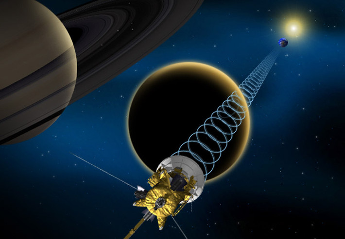 Ba cơ quan là đối tác hoạt động điều khiển tàu Cassini gồm NASA, Cơ quan Không gian châu Âu (ESA), Cơ quan Hàng không Ý (Agenzia Spaziale Italiana hoặc ASI). Nguồn ảnh: NASA.