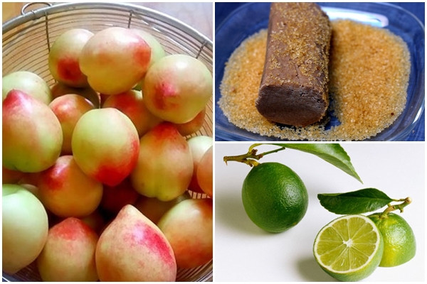 Cách làm trà đào khá đơn giản, trước tiên bạn cần chuẩn bị những nguyên liệu sau: 1kg đào tươi, bạn nên chọn đào mỏ quạ chín tới, không bị mềm quá tránh bị nát; 7 lạng đường, bạn nên dùng đường hoa mai để màu trà lên đẹp hơn; 2 quả chanh; 1 thau nước đá thật lạnh.