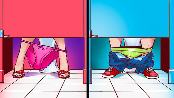 Quan sát liệu bên trong có người dùng không. Mỗi ngày toilet công cộng có nhiều lượt dùng. Đôi khi sẽ có người vô ý đóng cửa nhà vệ sinh khi dùng xong. Khoảng hở dưới chân cửa toilet công cộng sẽ cho phép người bên ngoài quan sát liệu bên trong có người hay không để sử dụng khi cần.