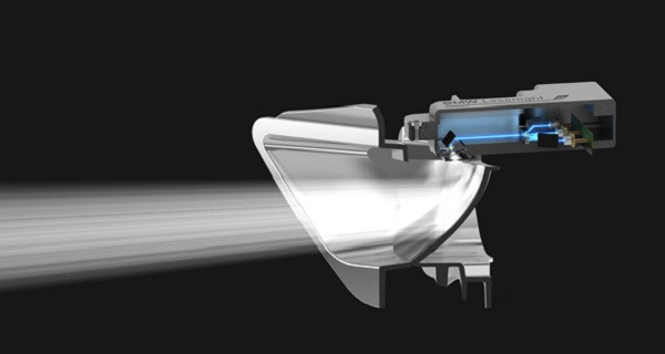 3. Đèn pha Laser: Đèn Laser có thể nhìn xa gấp đôi đèn LED hiện nay (khoảng 600m) một cách đáng kinh ngạc. Nó sử dụng ít năng lượng hơn, cận nặng nhẹ hơn… Bạn cũng sẽ bắt gặp nó trên dòng xe BMW i8.