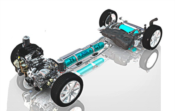5. Hybrid khí: Công nghệ điện-xăng của Peugeot-Citroën là một công nghệ cực kỳ phức tạp: tất cả các thiết bị điện được thay thế bằng các thiết bị hoạt động dựa vào thủy lực, được bơm bởi một bong bóng chứa ni tơ.