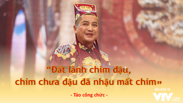 Nghệ sĩ Chí Trung cũng là một trong những Táo sở hữu khá nhiều phát ngôn gây cười của Táo quân. Ảnh: VTV.
