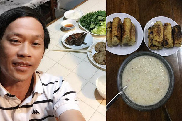 Bữa ăn hằng ngày của Hoài Linh cũng khá giản dị chứ không hề cầu kỳ. Anh thường khoe các món bình dân do mình tự nấu lên trang cá nhân. Ảnh: FBNV.