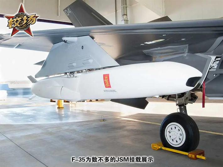 Khả năng tác chiến trên biển của F-35B còn nhiều điều đáng ngại, do khả năng hạn chế mang theo vũ khí; khoang chứa bom của F-35B với chiều dài chỉ hơn 3,7m, không thể chứa được tên lửa NSM có chiều dài 3,95m. Do đó, F-35B phải từ bỏ khả năng tàng hình và sử dụng giá treo bên ngoài để lắp tên lửa LRASM.