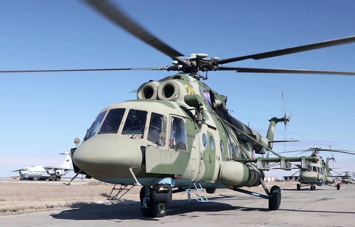 Hình ảnh chiếc trực thăng Mi-8 nổi tiếng của Nga.