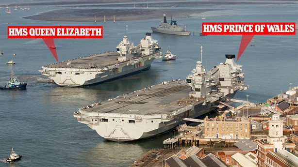 Với 2 tàu sân bay HMS Queen Elizabeth và HMS Prince of Wales mới này, Vương Quốc Anh đã đạt được cột mốc quan trọng trong năm nay, với việc lần đầu tiên, Anh cho tiến hành các cuộc tập trận đồng thời giữa hàng không mẫu hạm mới của mình đồng thời với các máy bay phản lực tân tiến.