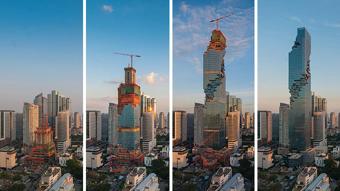 Tòa nhà chọc trời cao nhất của Thái Lan ở Mahanakhon vừa mở cửa có kiến trúc kỳ lạ thu hút công chúng.