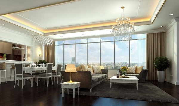 Căn hộ trên không này có giá trên trời cũng bởi đây là 2 căn penthouse được sát nhập một, chiếm trọn bề mặt đẹp nhất của tòa nhà xa xỉ này.