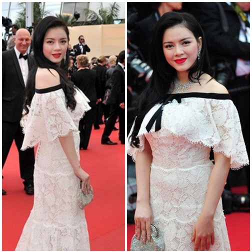Trong các kỳ LHP Cannes, Lý Nhã Kỳ thường gây sốc dư luận bởi những bộ cánh đắt đỏ và trang sức tiền tỷ của mình.