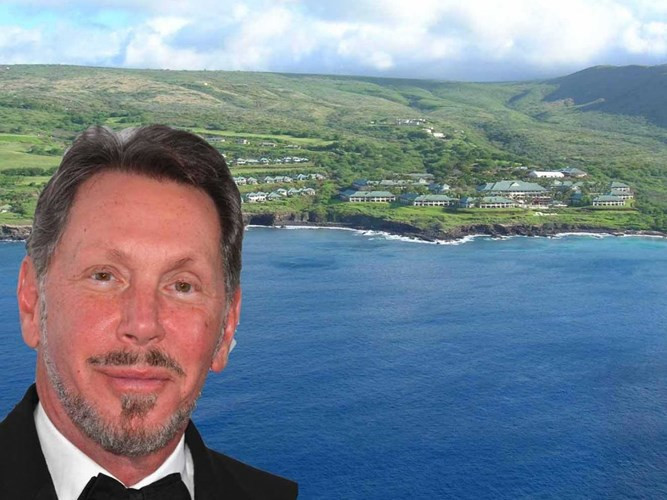Đảo Lanai của tỷ phú Larry Ellison (500 triệu USD). Năm 2011, tỷ phú này đã đổ tiền vào mua gần như tất cả các hòn đảo Hawai.
