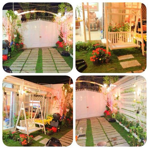 Nội thất và toàn cảnh căn nhà không được tiết lộ, nhưng những bức hình chụp góc nhỏ nơi sinh sống giúp người hâm mộ có thể cảm nhận, ngôi nhà của siêu mẫu được trồng rất nhiều cây hoa.
