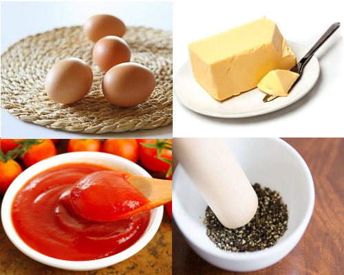 Là một món ăn giàu dinh dưỡng, làm trứng gà nướng lại còn không quá cầu kỳ. Nguyên liệu cho món ăn cũng rất đơn giản: 4 quả trứng gà ta, bơ, tương cà chua, muối, hạt tiêu. Ảnh: phunuonline