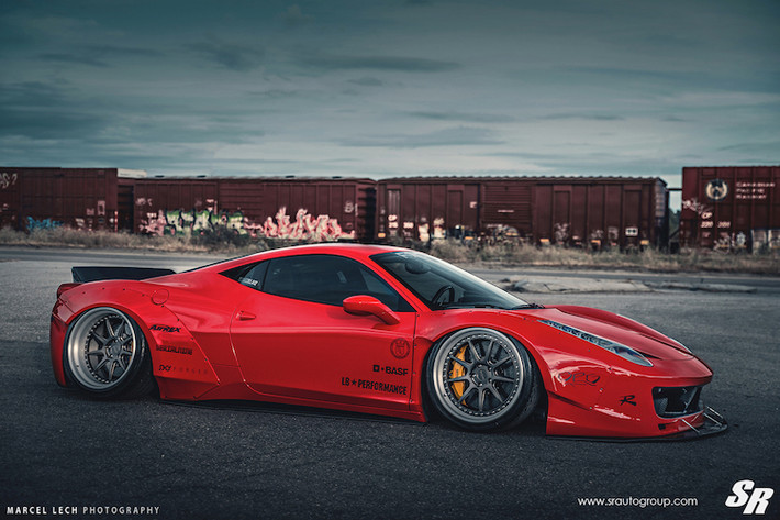 Với bộ widebody mới, chiếc siêu xe Ferrari 458 Italia có diện mạo của những chiếc xe đua của Nhật thập niên 60.