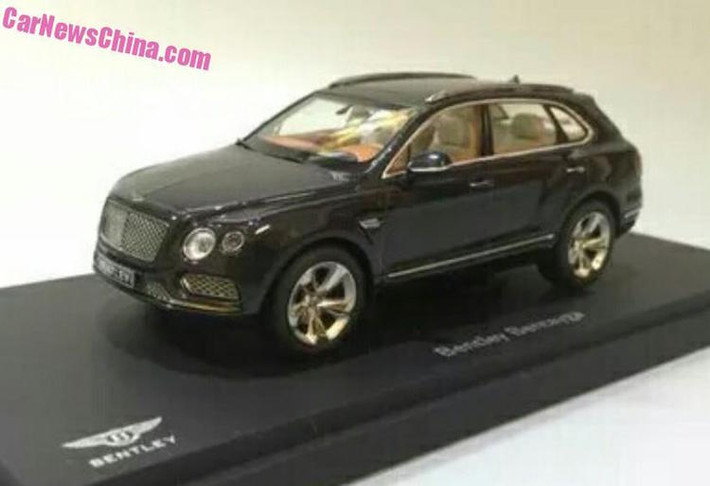 Từ mô hình, có thể thấy rằng thiết kế của chiếc SUV Bentley Bentayga siêu sang Bentley mang đậm phong cách những dòng xe khác của hãng, phần đầu và bộ mâm đúc khá giống dòng Continental GT.