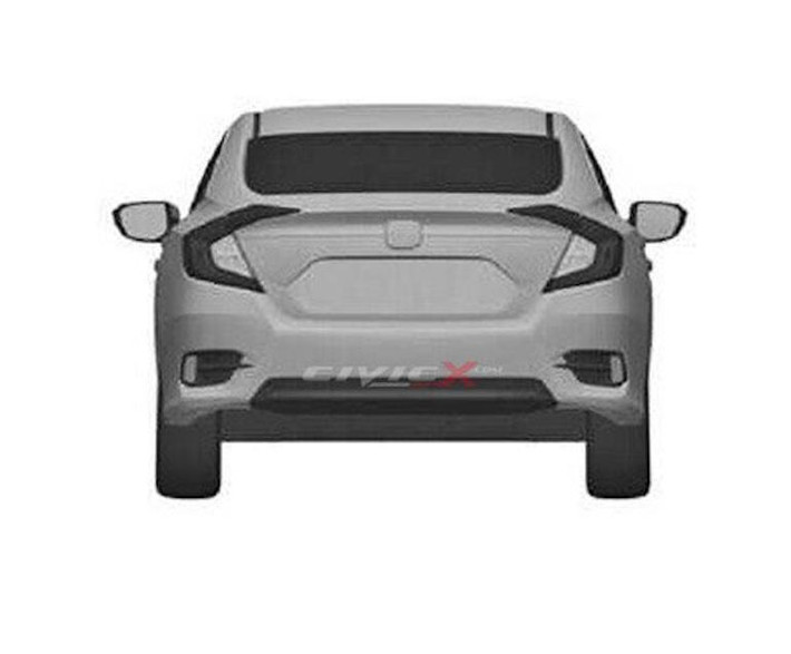Phần đuôi Civic Sedan có các đèn hậu dạng boomerang tách rời.