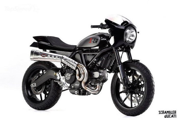 Cuối cùng là chiếc S.C.R - Scrambler Cafe Racer từ phiên bản Urban Enduro, do hãng độ Dr Martini đảm nhiệm.