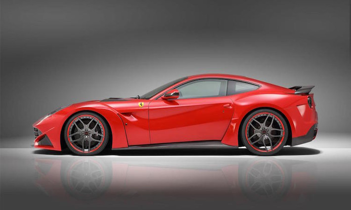 Thân xe của F12 cũng đã được Novitec mở rộng ra thêm với gói widebody mới, đem tới cho chiếc xe dáng rộng hơn và đặc biệt ấn tượng với hệ thống treo được hạ thấp tới 4 cm.
