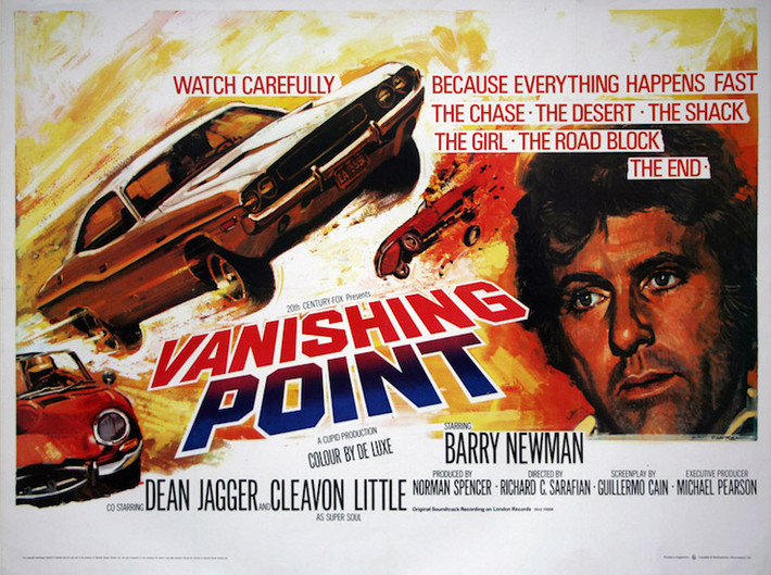 Vanishing Point: Câu chuyện về một người đàn ông phải đưa một chiếc Dodge Charger 1970 tới San Francisco trong 15 tiếng, với vô số các cảnh đuổi bắt đầy kịch tính.