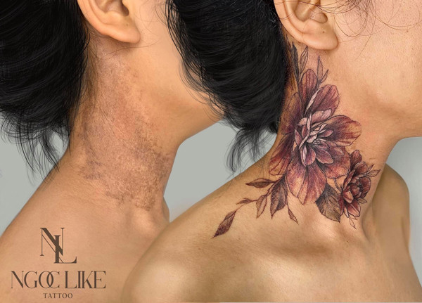 Do vậy, ngoài tài năng nghệ thuật, Ngọc Like còn dành thời gian và công sức nghiên cứu về sẹo, để có thể dùng hình xăm che sẹo tối ưu nhất.