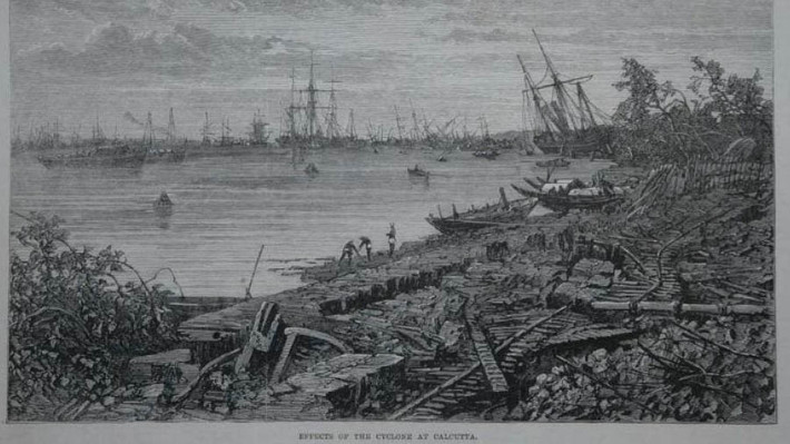 Cơn bão đổ bộ gần Kolkata (trước đây là Calcutta) vào ngày 11/10/1737, tấn công Đồng bằng sông Hằng với sức mạnh khủng khiếp. Hơn 300.000 người thiệt mạng cả trên đất liền và trên biển, chủ yếu là do chết đuối do bão gây ra. Ảnh: @Wikimedia.