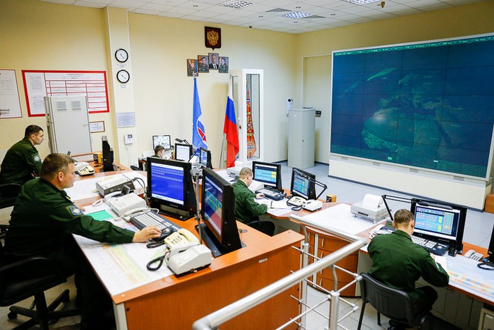 Bản đồ quét của radar Voronezh-DM.