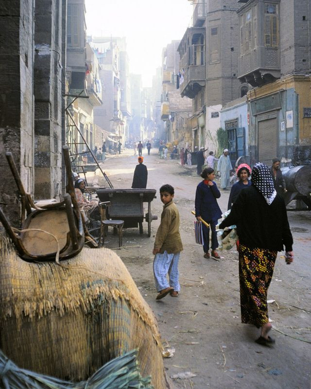 Đường phố Cairo yên bình những năm 1970.