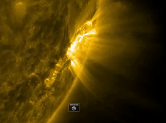 Đài quan sát Solar Dynamics của NASA vừa vừa quan sát được cảnh tượng độc đáo được tạo nên từ các dòng tuôn trào năng lượng plasma trên bề mặt mặt trời.