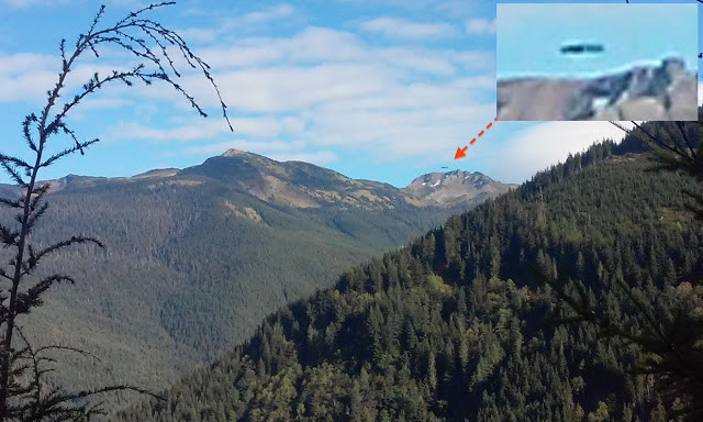 Theo báo cáo, bầu trời khu vực núi Glacier khi đó bất ngờ xuất hiện một UFO hình dạng kỳ lạ.