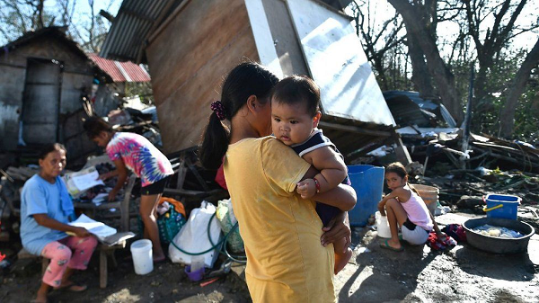 Bão Rai đã khiến gần 490.000 người phải di dời ở Philippines. Ảnh: AFP