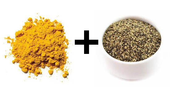 Nghệ + hạt tiêu đen. Chất piperine trong tiêu đen giúp phát huy tác dụng như một vị thuốc, thêm vào đó nghệ chứa chất chống oxy hóa mạnh như curcumin và các chất chống viêm, sát trùng và kháng khuẩn. Nếu bạn kết hợp nghệ với piperine, nó sẽ cải thiện khả năng sử dụng của curcumin lên gấp 1.000 lần.