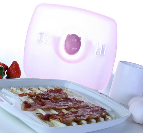 Piggy Wiggy. Đây là phát minh tuyệt vời để làm món thịt xông khói trong lò vi sóng. Thịt xông khói làm trong lò vi sóng không những giòn, ngon mà còn không tạo ra các chất ung thư.