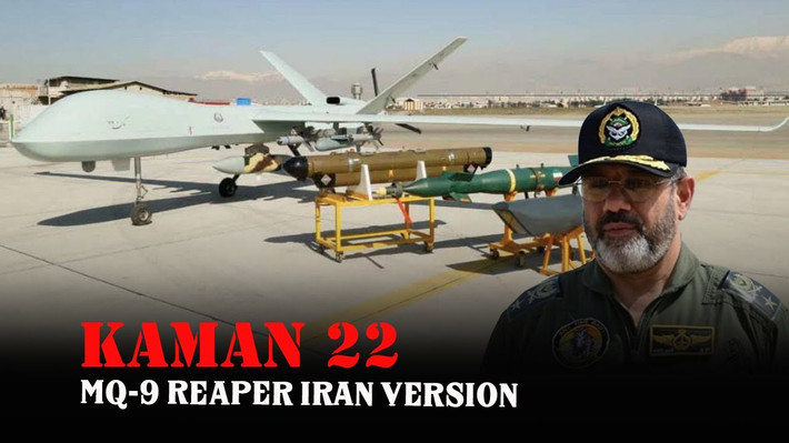 Thiếu tướng Aziz Nasirzadeh, Tư lệnh Không quân Iran tuyên bố, UAV Kaman-22 sẽ “giúp nâng cao năng lực chiến đấu của lực lượng không quân”. Ông tự hào vì Iran sở hữu một loạt các UAV, phục vụ các mục đích và nhiệm vụ khác nhau, mà ngay cả Mỹ và Israel cũng không thể đánh giá thấp. Nguồn ảnh: Pinterest.