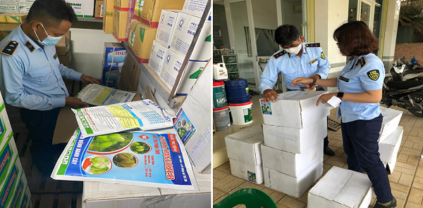 Phát hiện 200 kg thuốc bảo vệ thực vật không được phép sử dụng: Mới đây, Đội Quản lý thị trường số 3 trực thuộc Cục Quản lý thị trường tỉnh Đồng Tháp tiến hành kiểm tra hộ kinh doanh đại lý phân bón, thuốc bảo vệ thực vật Lý Xía, địa chỉ 222 và số 1, Tổ 9, xã Tân Phước, huyện Tân Hồng, tỉnh Đồng Tháp, phát hiện 200kg thuốc bảo vệ thực vật không có tên trong Danh mục thuốc bảo vệ thực vật được phép sử dụng tại Việt Nam. Quản lý thị trường đã tước quyền sử dụng Giấy chứng nhận đủ điều kiện buôn bán thuốc bảo vệ thực vật 2 tháng và buộc tiêu hủy thuốc trên.