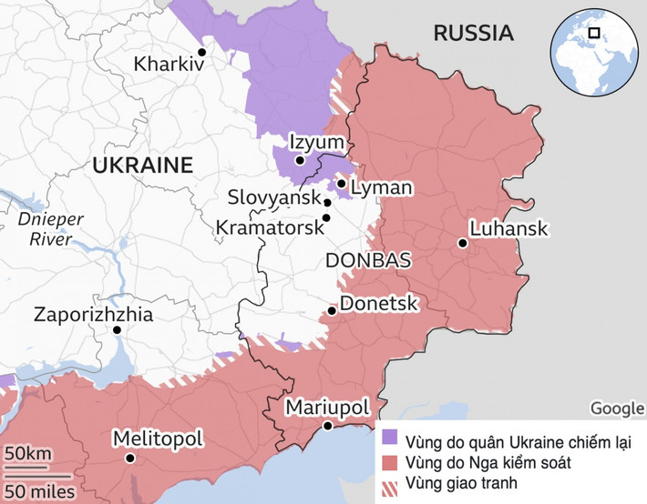 Câu hỏi đặt ra lúc này là trọng điểm phản công của quân đội Ukraine sẽ ở đâu? Mặt trận Ukraine hiện tại trải dài hàng nghìn km từ bắc xuống nam và có thể tạm chia thành các mặt trận Lugansk, mặt trận Donetsk, mặt trận Zaporozhye và mặt trận Kherson.
